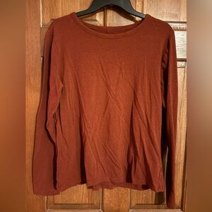 Rust Colored Long Sleeve Top